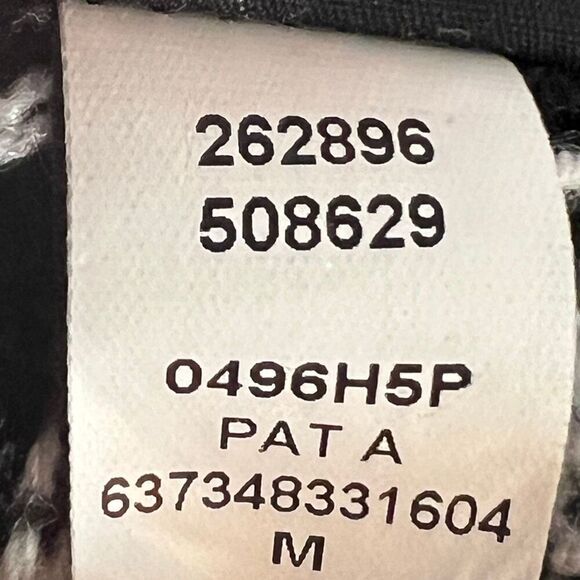 AB Studio, Fly Away Waterfall Draped Black White Striped Cardigan Women’s Medium - Picture 7 of 8